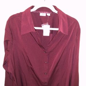 NEW Cato burgundy blouse